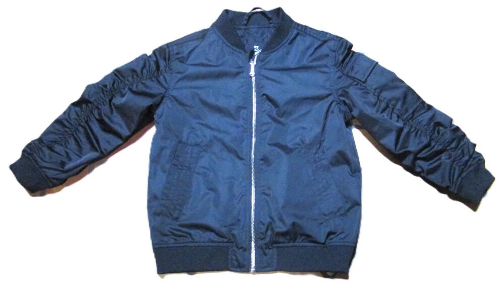 Art Class Girls Black Bomber Jacket Streetwear Ruched Sleeves Size XS (4/5)